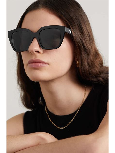 celine square sunglasses black|celine 55mm oversized square sunglasses.